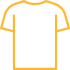 Yellow t-shirt icon