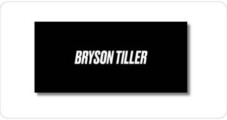 white text that reads 'BRYSON TILLER', referring to the musician, over a black background.